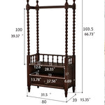 高級感のある無垢材コートハンガー - エレガントなホームアクセント hyjyj-4277