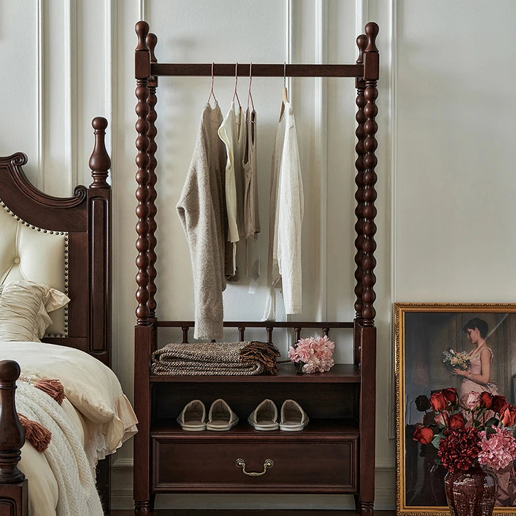 高級感のある無垢材コートハンガー - エレガントなホームアクセント hyjyj-4277