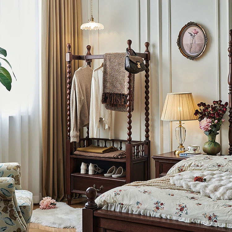 高級感のある無垢材コートハンガー - エレガントなホームアクセント hyjyj-4277