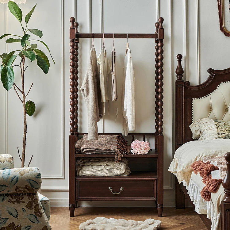 高級感のある無垢材コートハンガー - エレガントなホームアクセント hyjyj-4277