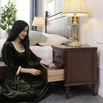 高級無垢材ナイトテーブル|エレガントなデザインでリビングを格上げ hyjyj-4282