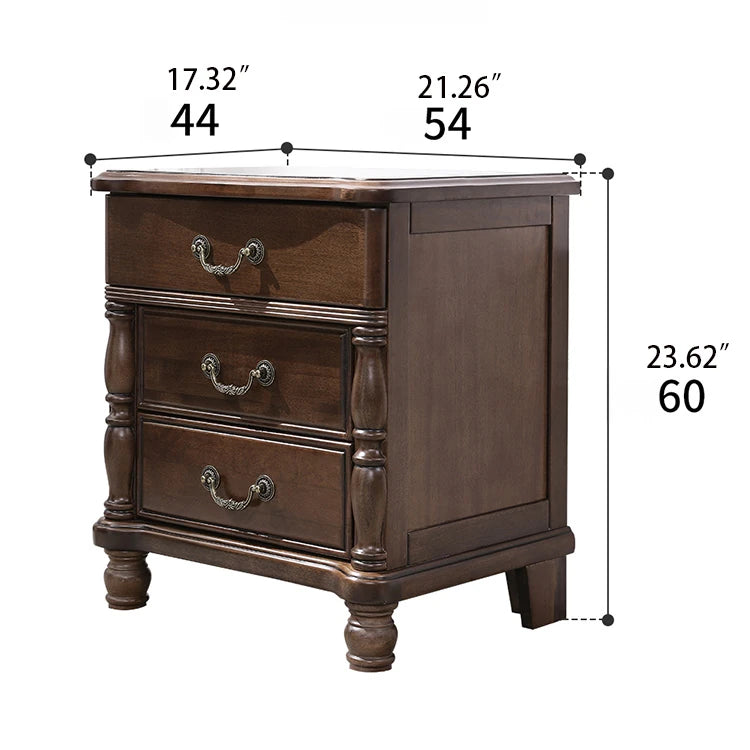 高級感漂う無垢材ナイトテーブル|贅沢な寝室インテリアにピッタリの木製家具 hyjyj-4290