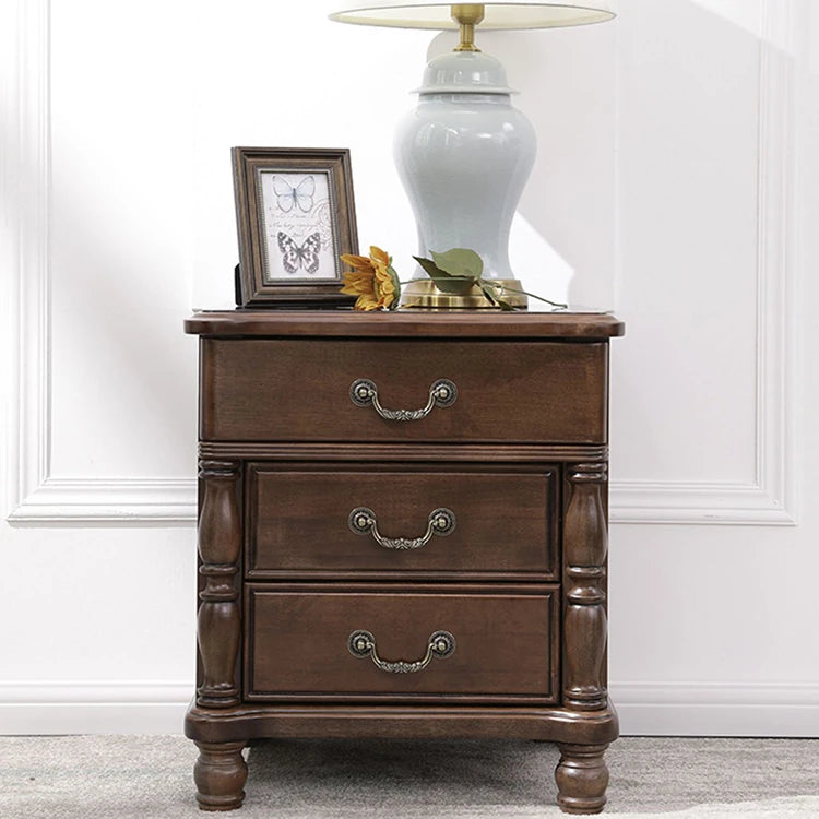 高級感漂う無垢材ナイトテーブル|贅沢な寝室インテリアにピッタリの木製家具 hyjyj-4290