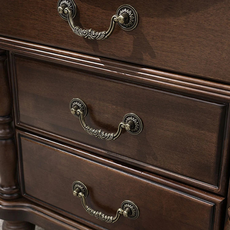 高級感漂う無垢材ナイトテーブル|贅沢な寝室インテリアにピッタリの木製家具 hyjyj-4290