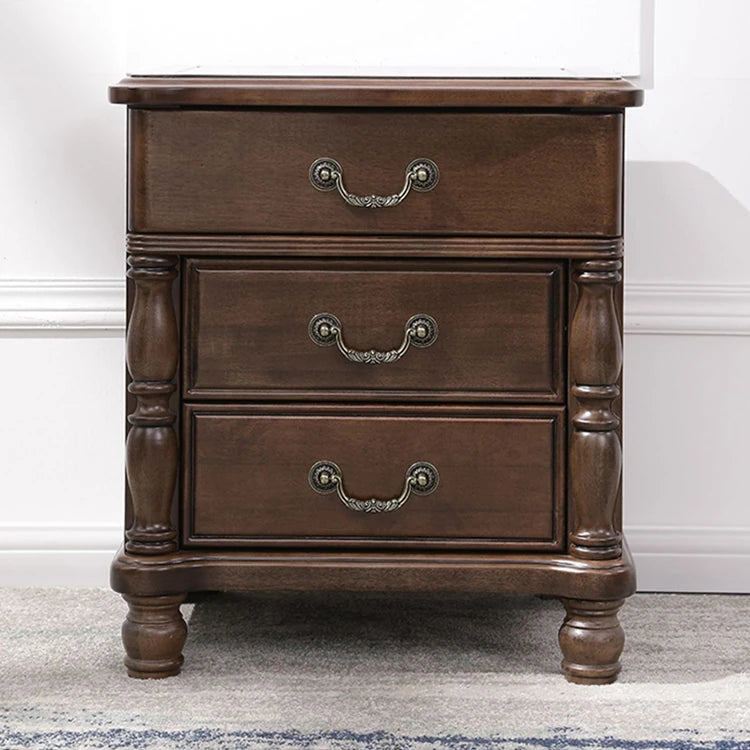 高級感漂う無垢材ナイトテーブル|贅沢な寝室インテリアにピッタリの木製家具 hyjyj-4290