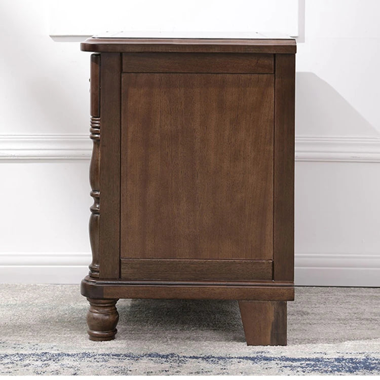 高級感漂う無垢材ナイトテーブル|贅沢な寝室インテリアにピッタリの木製家具 hyjyj-4290