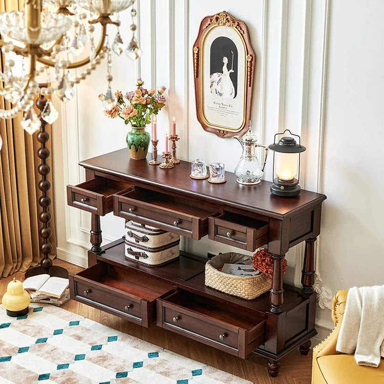 高級感あふれるチェリー材テーブル|上質リビングの必需品 hyjyj-4297