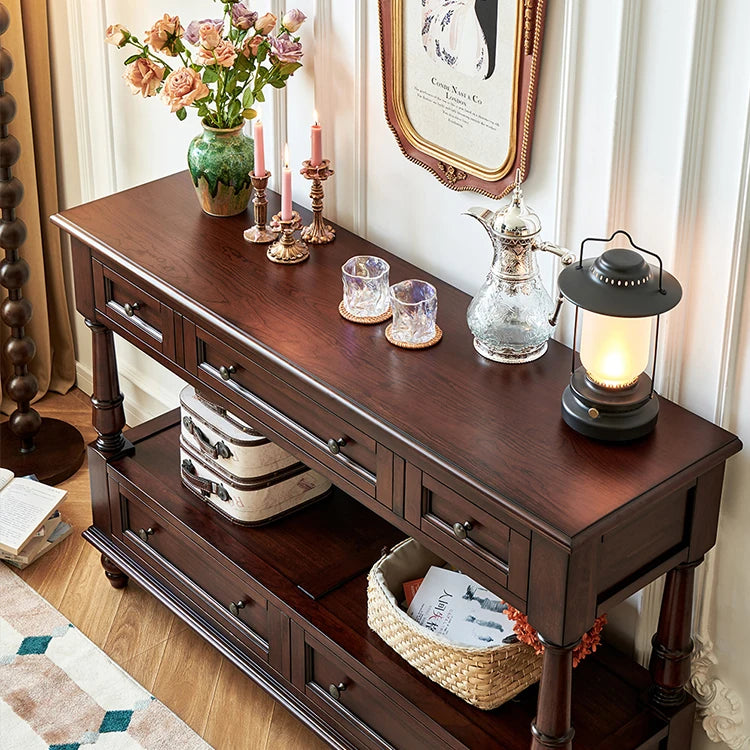 高級感あふれるチェリー材テーブル|上質リビングの必需品 hyjyj-4297