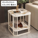 セラミック天板サイドテーブル リビング用 ホワイトフレームのモダンデザイン センターテーブル補助台 hykg-5857