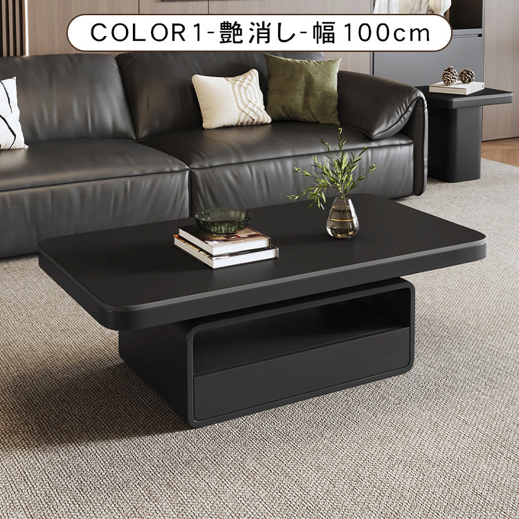 セラミック天板センターテーブル リビング用 モダンデザインの高級ローテーブル収納付き hykg-5860