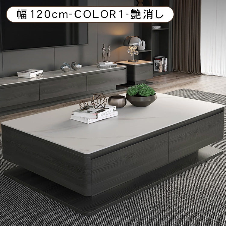 リビングを上質にするセラミック天板サイドテーブル モダンホワイトデザイン/センターテーブルにも hykg-5865