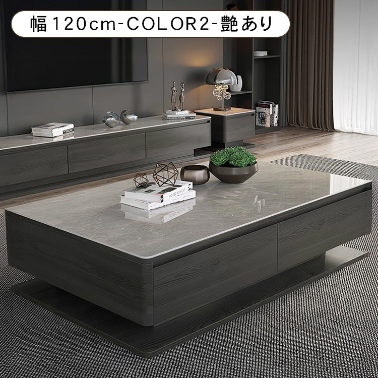 リビングを上質にするセラミック天板サイドテーブル モダンホワイトデザイン/センターテーブルにも hykg-5865