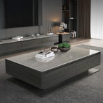 リビングを上質にするセラミック天板サイドテーブル モダンホワイトデザイン/センターテーブルにも hykg-5865