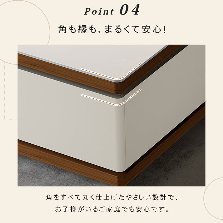 リビングセンターテーブル セラミック天板×パイン材調 モダンデザインの引き出し収納ローテーブル hykg-5872