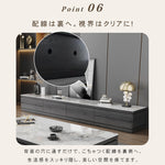 リビング用テレビボード セラミック天板×木目調グレー モダンデザインの大容量ローボード hykg-5875