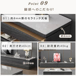 リビング用テレビボード セラミック天板×木目調グレー モダンデザインの大容量ローボード hykg-5875