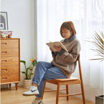 高級オーク チェリー ウォールナット使用のデザインチェアhykmq-740