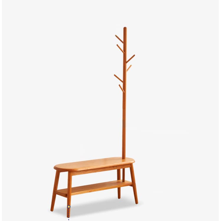 チェリー材とウォールナット使用 高品質スツール - モダンデザインと耐久性 hykmq-742