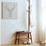 チェリー材とウォールナット使用 高品質スツール - モダンデザインと耐久性 hykmq-742