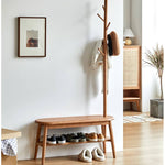 チェリー材とウォールナット使用 高品質スツール - モダンデザインと耐久性 hykmq-742