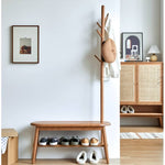 チェリー材とウォールナット使用 高品質スツール - モダンデザインと耐久性 hykmq-742