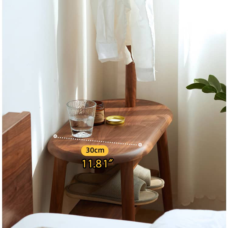 チェリー材とウォールナット使用 高品質スツール - モダンデザインと耐久性 hykmq-742