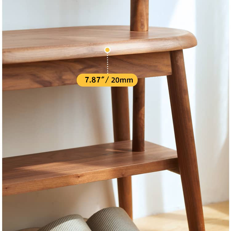 チェリー材とウォールナット使用 高品質スツール - モダンデザインと耐久性 hykmq-742