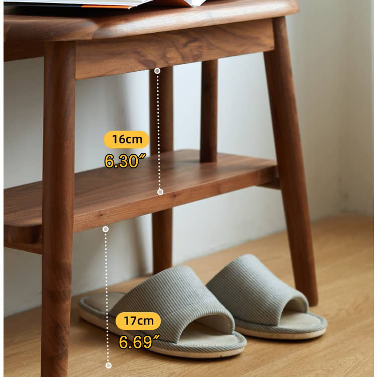 チェリー材とウォールナット使用 高品質スツール - モダンデザインと耐久性 hykmq-742