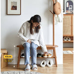 チェリー材とウォールナット使用 高品質スツール - モダンデザインと耐久性 hykmq-742