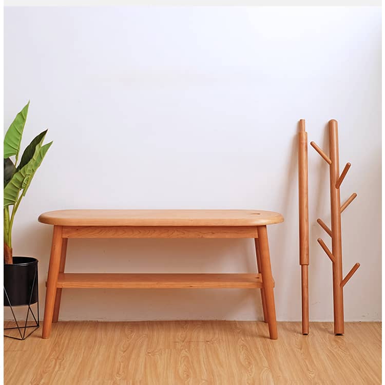 チェリー材とウォールナット使用 高品質スツール - モダンデザインと耐久性 hykmq-742