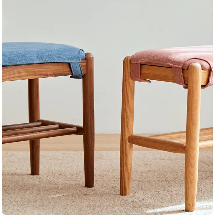 チェリー材?コットン?レッドオーク?ウォールナット製スツール - 高品質&スタイリッシュデザイン hykmq-744