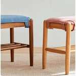 チェリー材?コットン?レッドオーク?ウォールナット製スツール - 高品質&スタイリッシュデザイン hykmq-744