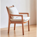 【高品質?北欧風】オークチェア - PPコットン&フェイクレザー張り、チェリー材使用 hykmq-745