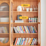 高級チェリー材キャビネット - 多層板とガラス&アルミ合金銅の完璧な組み合わせ hykmq-761