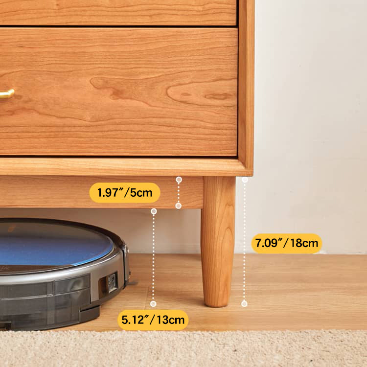 高級チェリー材キャビネット - 多層板とガラス&アルミ合金銅の完璧な組み合わせ hykmq-761