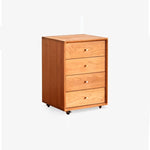 「高級レッドオーク&チェリー材キャビネット - ウォールナットと銅の美しさを備えた収納」 hykmq-762