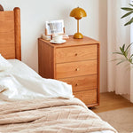 「高級レッドオーク&チェリー材キャビネット - ウォールナットと銅の美しさを備えた収納」 hykmq-762