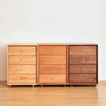 「高級レッドオーク&チェリー材キャビネット - ウォールナットと銅の美しさを備えた収納」 hykmq-762