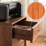 「高級レッドオーク&チェリー材キャビネット - ウォールナットと銅の美しさを備えた収納」 hykmq-762