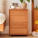 「高級レッドオーク&チェリー材キャビネット - ウォールナットと銅の美しさを備えた収納」 hykmq-762