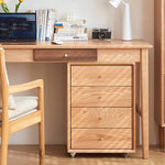 「高級レッドオーク&チェリー材キャビネット - ウォールナットと銅の美しさを備えた収納」 hykmq-762