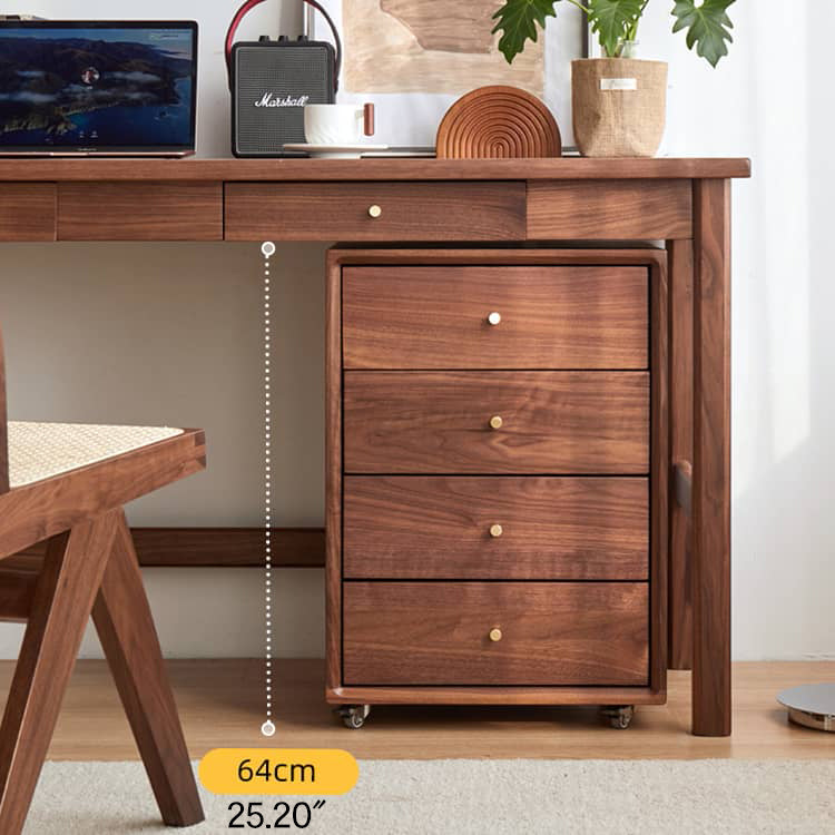 「高級レッドオーク&チェリー材キャビネット - ウォールナットと銅の美しさを備えた収納」 hykmq-762