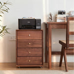 「高級レッドオーク&チェリー材キャビネット - ウォールナットと銅の美しさを備えた収納」 hykmq-762