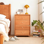 「高級レッドオーク&チェリー材キャビネット - ウォールナットと銅の美しさを備えた収納」 hykmq-762