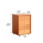 「高級レッドオーク&チェリー材キャビネット - ウォールナットと銅の美しさを備えた収納」 hykmq-762