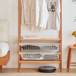 高級チェリー材&ラタン&ウォールナット ハンガー - エレガントな収納ソリューション hykmq-765