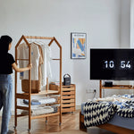 高級チェリー材&ラタン&ウォールナット ハンガー - エレガントな収納ソリューション hykmq-765