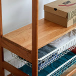 高級チェリー材&ラタン&ウォールナット ハンガー - エレガントな収納ソリューション hykmq-765