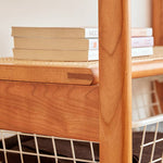 高級チェリー材&ラタン&ウォールナット ハンガー - エレガントな収納ソリューション hykmq-765