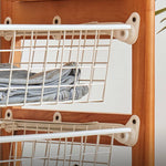 高級チェリー材&ラタン&ウォールナット ハンガー - エレガントな収納ソリューション hykmq-765